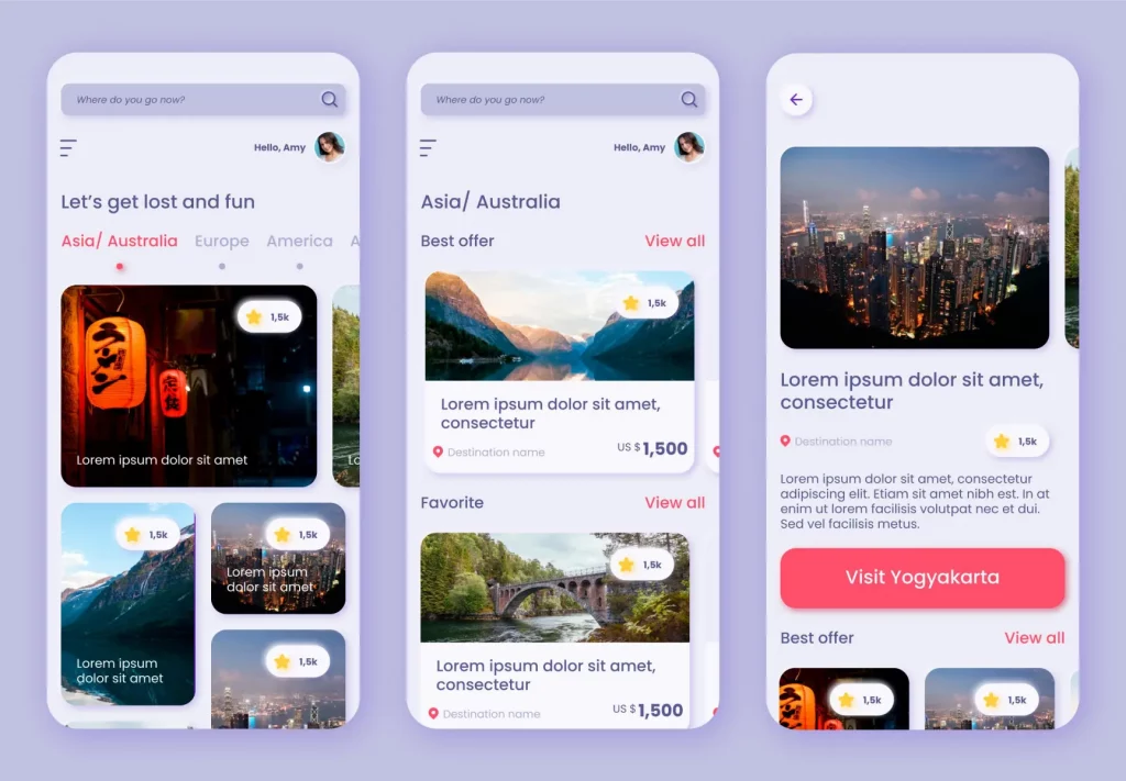 Travel app development